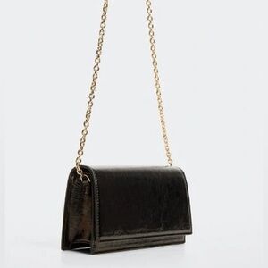 Mango Patent Leather Chain Handbag
